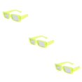 thumbnail image 2 of kurtrusly Rectangular Lightweight Frame Protection For Fashionable Look PC Materials Eyeglasses SHINY GREEN  frame 3Set, 2 of 6