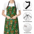 thumbnail image 6 of Lsque Mask And Palm Leaves Waterproof Apron Chef Aprons for Men Heavy Duty Chemical Work Apron Extra Long Grilling Aprons with Adjustable Bib Apron, 6 of 9