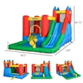 thumbnail image 3 of 6-in-1 Kids Bounce House Inflatable Water Slide with Pool, Water Cannon, Climbing Wall & Basketball Hoop, Inflator Included, Backyard Outdoor Water Park, 3 of 7