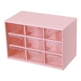 thumbnail image 2 of Caja de almacenamiento de cajones de escritorio Soledad Organizador de escritorio 9 rejillas rosa, 2 of 10
