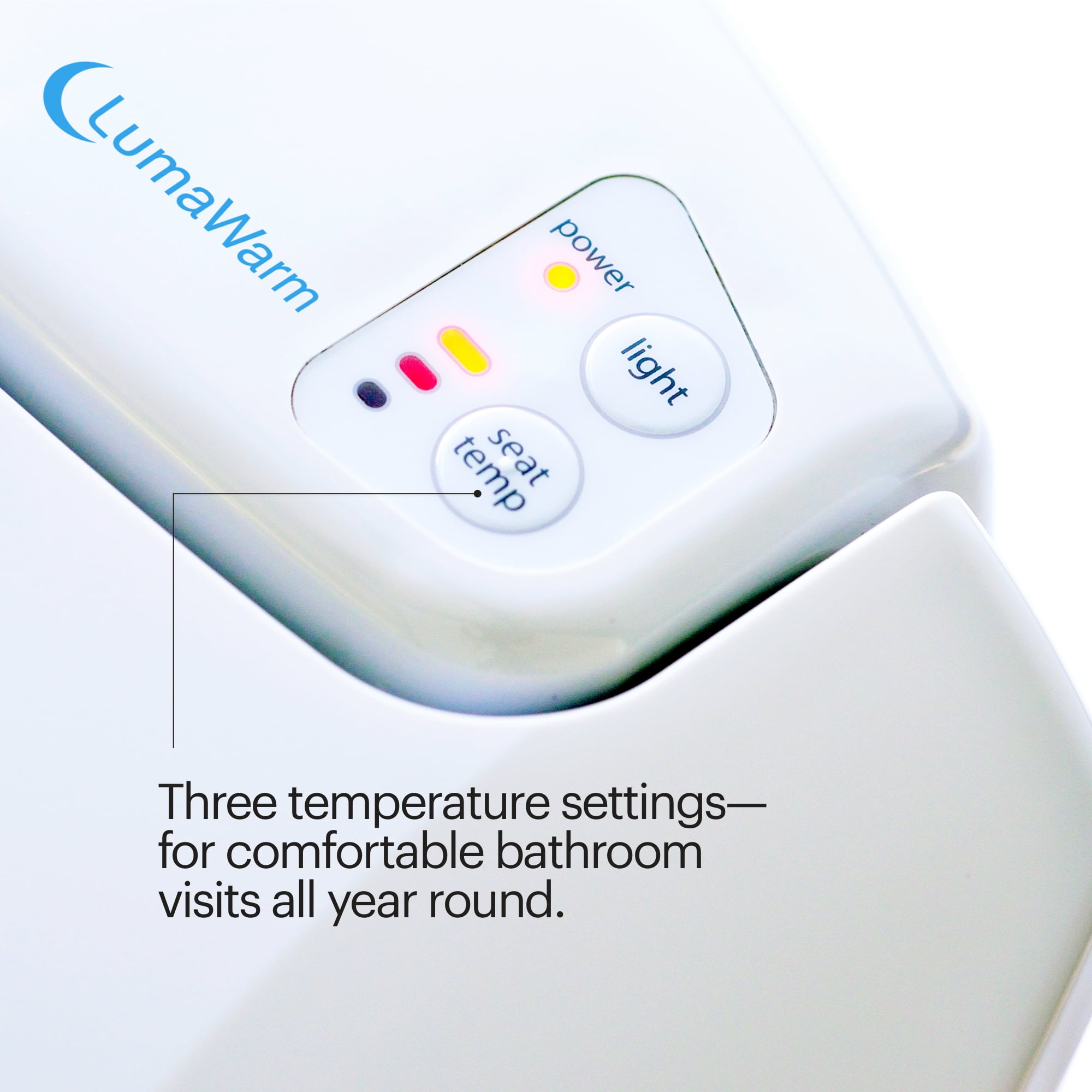 Brondell LumaWarm Heated Nightlight Toilet Seat - Elongated, White