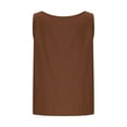 thumbnail image 4 of Mgmyaa Womens Cotton Linen Crop Tops Casual Loose V Neck Tank Top Sleeveless Basic Athletic Yoga Workout Shirt, 4 of 8