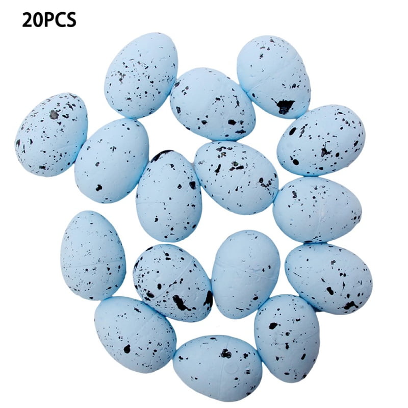 Easter Foam Colorful Artificial Bird Pigeon Egg Home Party Favor Decor 20Pcs 