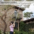 thumbnail image 2 of Tree Pruner Pole Saw Manual Extendable Long Tree Pruner Extendable，Pole Pruning Saw 18ft, 2 of 7