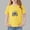 Yellow, variant on Spazoro Girls T-Shirts Tee, Cute Print 100%Cotton Short Sleeve Crew Neck Casual Tops for Kids Purple Size 6