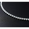 thumbnail image 3 of 925 Silver Heart CZ Diamond Tennis Necklace for Woman , April Birthstone Jewelry , Layered Choker Necklace , Dainty Wedding Gift for Her, 3 of 3