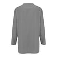 thumbnail image 6 of Fznquz Kimono Women's Sweaters Trendy Cardigan Loose Fit Gray Solid Pockets Long Sleeve Cover Up, 6 of 6