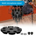 thumbnail image 2 of Multiple Microphone Holder Stand Metal 8 Mic Tray For Microphones Stands Fixed For Studio Stage Handheld Mic, 2 of 9