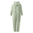 thumbnail image 5 of YunPes Girls Boys Fleece Jumpsuits Cute Christmas Halloween Onesie Solid Zipper Warm Sherp𝐚 Cute Bear Hooded Romper for Kids, 5 of 5