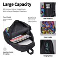thumbnail image 4 of Bingfone Vintage Audio Cassettes for Backpack Lunch Bag Pencil Case Set, Large Capacity School Backpack Combination Three-piece Set, Unisex, 4 of 7