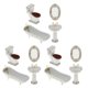 thumbnail image 1 of Tholdsy 4pcs White Ceramic Bathroom Set Furniture #2 1/12 Miniature Kits Type1 NO1, 1 of 6