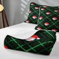 thumbnail image 4 of Manfei Cartoon Baseball Bed Spread Queen, Christmas Queen Coverlet Set, Dark Green Red, Black Reversible 3-Piece, 1 Quilt and 2 Pillowcases, 4 of 7