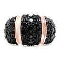 thumbnail image 2 of 2.39 CT Round Cut Black Spinel Dome Band Engagement Ring In 14K Rose Gold Plated 925 Sterling Silver (Color: Black, Clarity: VVS1-VVS2, 2.39 Cttw) -4, 2 of 7