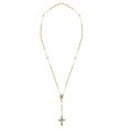 thumbnail image 4 of Brilliance Fine Jewelry 14K Gold Plated Sterling Silver Crystal And Cubic Zirconia Rosary Yellow Necklace 26", 4 of 6