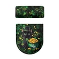 thumbnail image 5 of HELLHERO Bathroom Toilet Lid Cover Four-Leaf Clover and Gold Coins 2 Pcs Set Elastic Edge for Hotel Home Soft Bathroom Toilet Lid Cover Set, 5 of 8