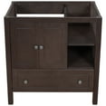 thumbnail image 2 of 30" Bathroom Vanity Base Only, Bathroom Storage Cabinet with 2 Doors and Drawers, Floor Single Bathroom Vanity, Modern Solid Wood Frame Bathroom Storage Cabinet, Brown, 2 of 8