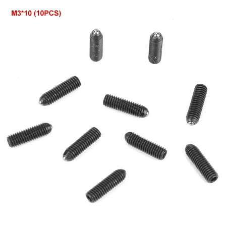 

10pcs M3 Screw Thread Hex Socket Carbon Steel Ball Spring Plungers Set (M3*10)