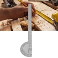 thumbnail image 4 of Angle Protracteur 0-180 Degrés 2 Bras Détecteur Règle en Acier Inoxydable Outil de Mesure 250mm, 4 of 7