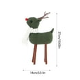 thumbnail image 4 of MXTPOV Cloth Dolls Ornaments, Green Deer Christmas Decorations, Cute Reindeer with White Scarf, Christmas Ornaments for Tabletop Xmas Party, Home Decor, 5.5*10.6 in, 4 of 6