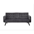thumbnail image 3 of Beniamino 78'' Velvet Square Arm Sleeper, 3 of 5