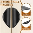 thumbnail image 4 of Uxcell 2 Pack Half Moon Cabinet Pull, 2.52" Hole Center Drawer Pulls Zinc Alloy Brushed Cabinet Pull Handles for Kitchen Cupboard Dresser Cabinet Hardware, Black, 4 of 8