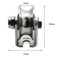 thumbnail image 3 of heyous Desmontable Oblicuo Acero Inoxidable Tipo U Ranura Rueda Deslizante Rodillo Riel Riel Fijo Polea Tono Plata, 3 of 7