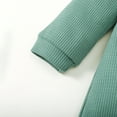 thumbnail image 6 of Infant Baby Boys Clothes Baby Boys Romper 3 Months Boys One-piece Romper Long Sleeve Solid Color Bodysuit Hat 2PCS Set Green 9-12 Months, 6 of 8