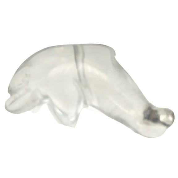 Adorable Quartz Dolphin Animal Figurine Worry-stone | 25x11x8mm | Clear | 1 Figurine