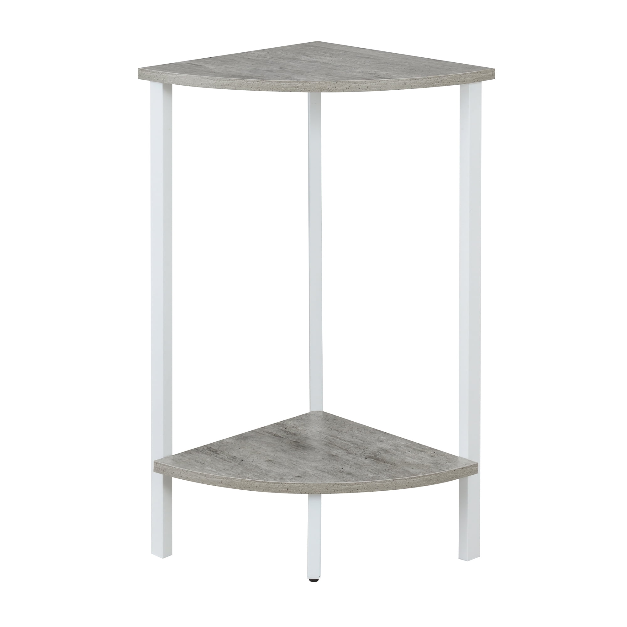 Convenience Concepts Graystone 31 inch 2 Tier Corner Plant Stand, Fauxx Birch/White