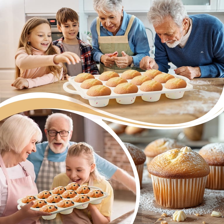 AOKIWO 2-Piece Silicone Muffin Pan, 12-Cup photo 4