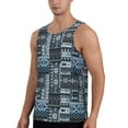 thumbnail image 2 of Picia Snowflake Vintage Pattern Printed Men’s Performance Tank, Men's Workout Tank Top Moisture-Wicking Tank Top Muscle tee, Breathable Workout Shirt-4X-Large, 2 of 7