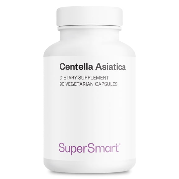 SuperSmart Centella Asiatica Gotu Kola 180mg per Day - Gotu Kola Extract Supplement | Non-GMO & Gluten Free - 90 Vegetarian Capsules