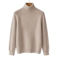thumbnail image 3 of cocolona Solid Color Mock Neck Sweaters for Women Raglan Sleeve Basic Knit Sweater Fall Winter Warm Layer Sweater, 3 of 5