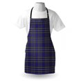 thumbnail image 3 of Plaid Apron Traditional Vivid Pattern Design from Scotland Country Ornate Abstract Plaid Print, Unisex Kitchen Bib Apron with Adjustable Neck for Cooking Baking Gardening, Multicolor, by Ambesonne, 3 of 3