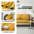 thumbnail image 3 of Solid Futon Cover Slipcover Fit 6"- 8" Futon Mattresses Yellow, Full Size 54x75 Inch, 3 of 9