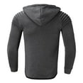 thumbnail image 3 of Men‘s Autumn Folded Long Sleeve Hooded Cardigan Jacket Top, 3 of 6