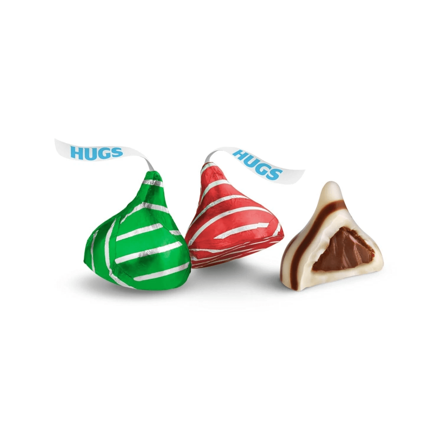 Hershey's Kisses Hugs, Milk Chocolate Hugged by White Crème, Bulk & Delicious Christmas Candy (3 Pounds)