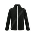 thumbnail image 4 of Aislor Boys Girls Long Sleeve Rhinestone Zipper Figure Ice Skating Jacket Coat Sweatshirt Training Practice Top Outwear Black 6, 4 of 7