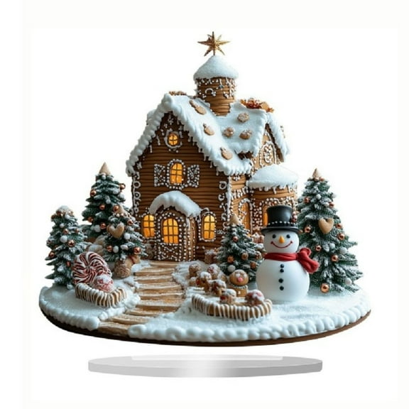 Christmas Village Houses Gingerbread House with Man Christmas Village Villas Navideas for Xmas Indoor Table Decor Display