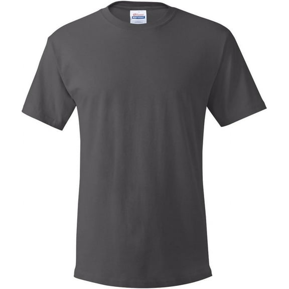 Hanes Mens 5.2 oz Heavyweight Short Sleeve T-Shirt Smoke Gray