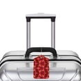 thumbnail image 5 of Disketp 4 Pcs Luggage Tag For Suitcase,Autumn Maple Leaves Leather Baggage Tag With Stainless Steel Loop Privacy Cover For Women Men Girls, 5 of 5