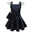 thumbnail image 2 of HAWEE Costume de Filles Addams Robe Noire à Manches Volantes Robe Décontractée Fête d'Halloween Mercredi Addamss Cosplay avec Perruque, Sac, 2 of 6