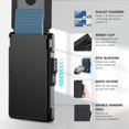 thumbnail image 3 of Wallet Umoven, minimalista, de piel con bloqueo RFID para hombre, 3 of 6