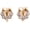 Bowknot rhinestone, variant on Fashion Cute Small Clover Bowknot Flower Cartoon Clip on Earrings Non Piercing for Women Charm Ear Clip