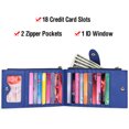 thumbnail image 3 of GOIACII Womens Wallet RFID Blocking Bifold Credit Card Holder with 2 Zipper Pockets, 3 of 9