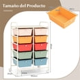 thumbnail image 3 of Costway Carrito Móvil Multiusos con 10 Cajones Organizador de Herramientas para Álbumes de Recortes Sobre Ruedas 65,5 x 37 x 87 cm, 3 of 10