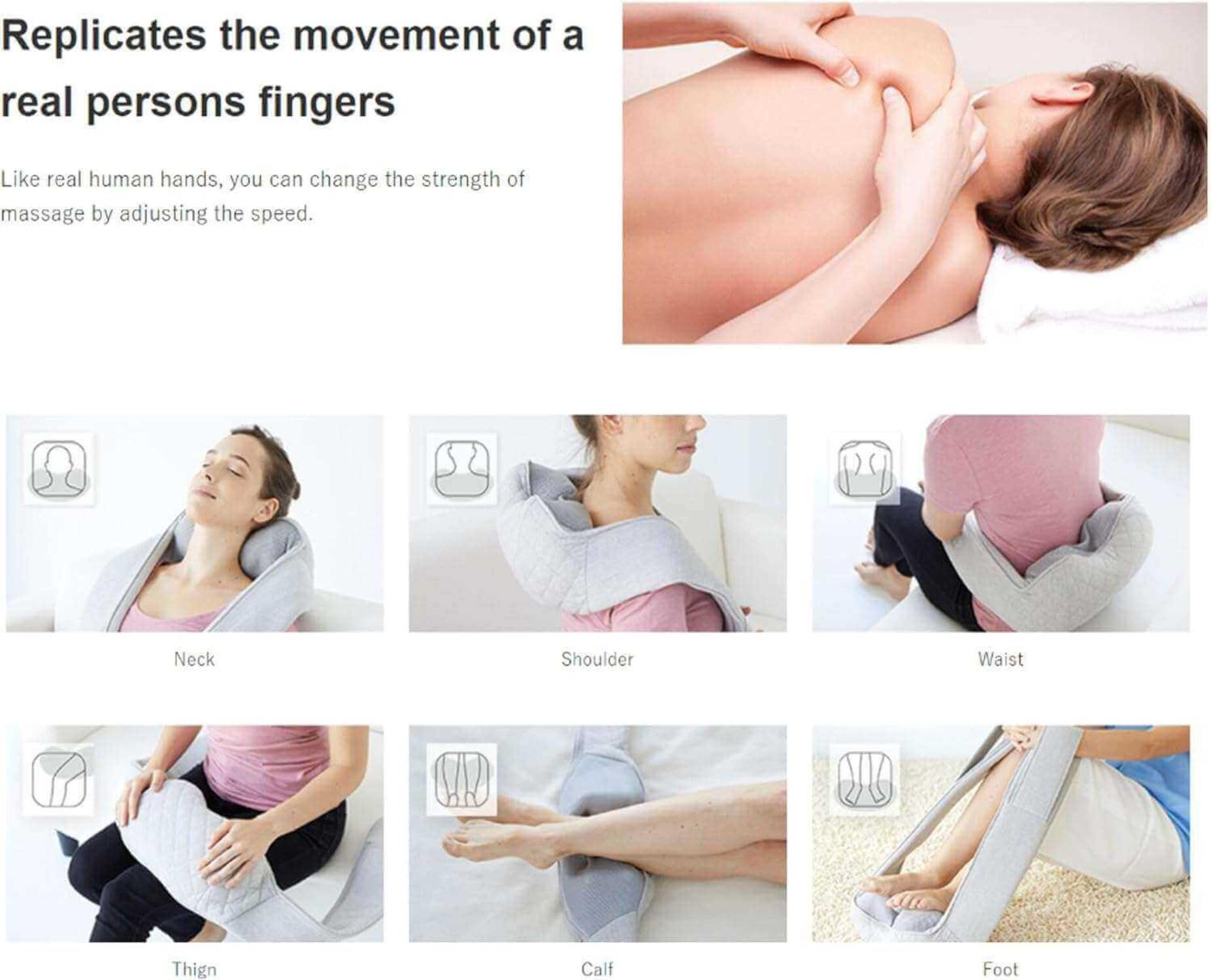 Quzy - Premium Neck and Shoulder Massager | 8 Kneading Massagers, Infrared Heat, Portable Massager with Variable Speed Controls