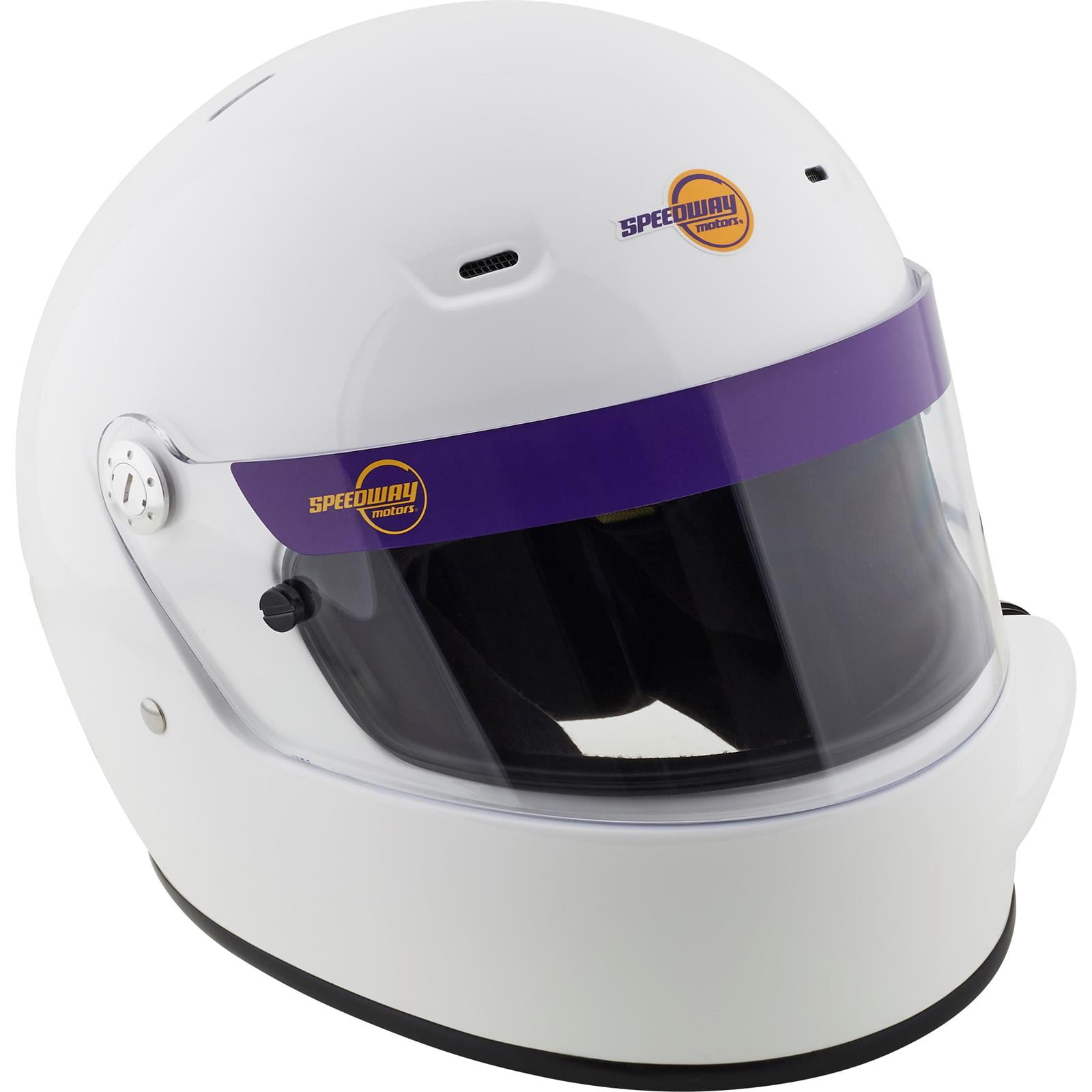 Speedway Motors SA2020 Side Air Racing Helmet, Flat Black, Large