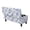Blue Forget-Me-Not, variant on Jiueut Blue Jellyfish Coral Print Jacquard Ottoman Cover Slipcovers Folding Storage Stool Furniture Protector Cover Soft Thick Rectangle Foot Rest Slipcover with Elastic Bottom, Small