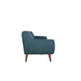 thumbnail image 4 of Teal Upholstered Sofa 3-Seater Couch with Sturdy Wooden Legs for Living Room, 4 of 4